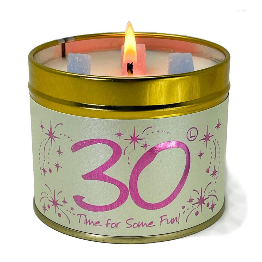 Lily-Flame Happy Birthday 30 Tin Candle Extra Image 1